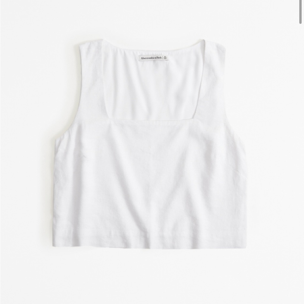 Abercrombie Linen-blend Square neck Top